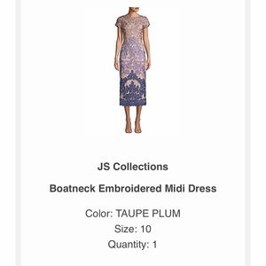 Brand new dress from JS Collections size 10